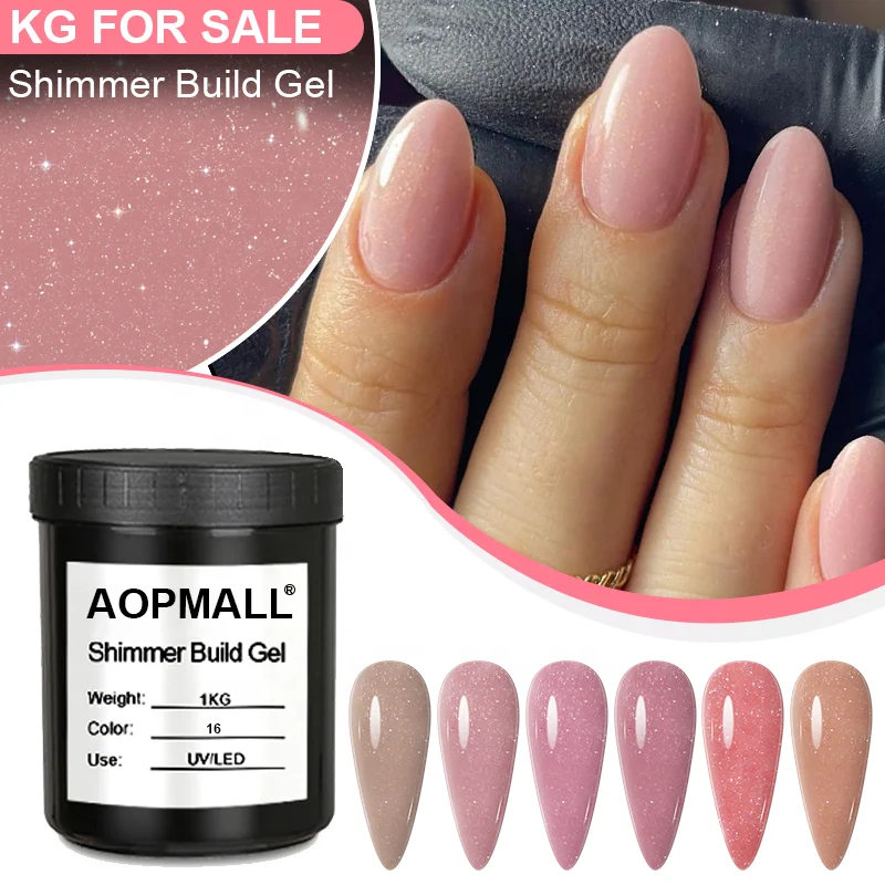 AOPMALL Shimmer Builder UV Gel Extension in Bulk Gel Polish OEM/ODM Factory Wholesale