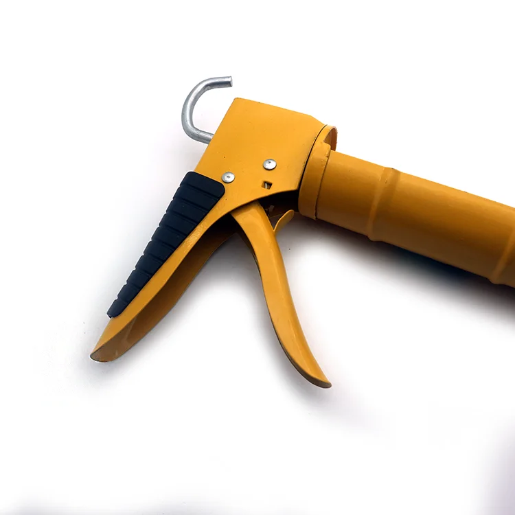 Free sample high quality aluminum+steel half round heavy duty caulking Gun