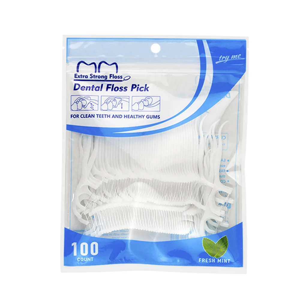 2023 Top Quality Eco Friendly Biodegradable Easy Glide Tooth Hilo Toothpick Gift Dental Floss Pick Stick
