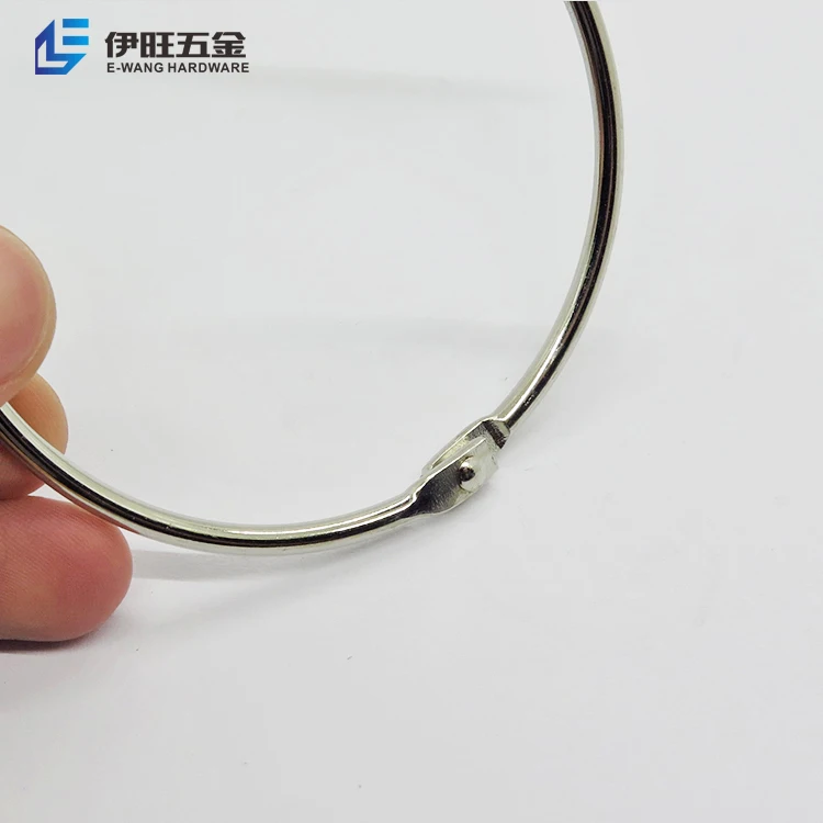 Hinged 63.5 mm Silver Metal Book Ring