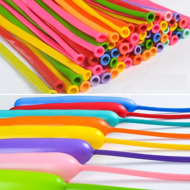 Plain Matte Magic Long Latex Balloons Single Unisex Opp Bag or Customized All Party Supplies for Party Gift Diy 1.8g 100pcs 260