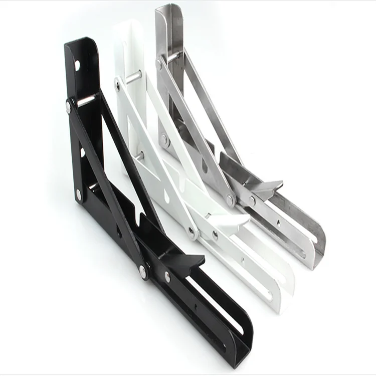 Folding Table Bracket Bench Triangle Adjustable Stainless Steel L Angle Wall Mounting Shelf Metal Folding Table Brackets