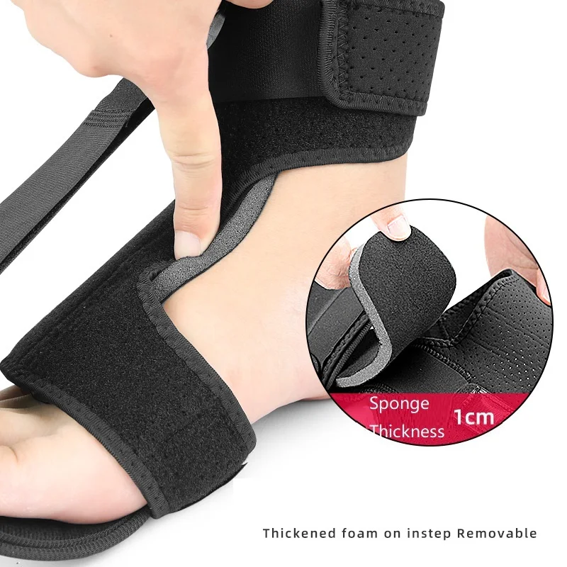 Adjustable Night Splint Drop Foot Orthotic Brace Ankle Support Breathable Aluminum Plate Support Foot Lift Stretch Strap