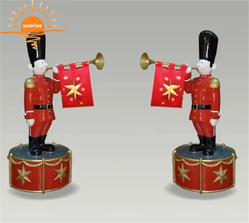 Best Selling Christmas Products Fiberglass Christmas Nutcracker Life Size Toy Soldier The Nutcracker Figure