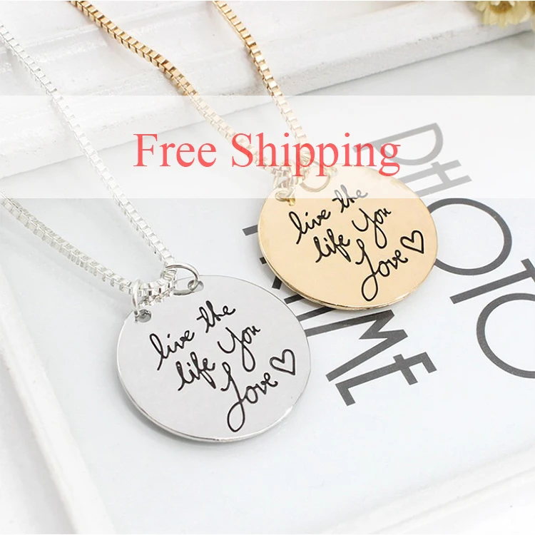 Бесплатная доставка, модное Стильное красивое ожерелье из сплава с кулоном на заказ