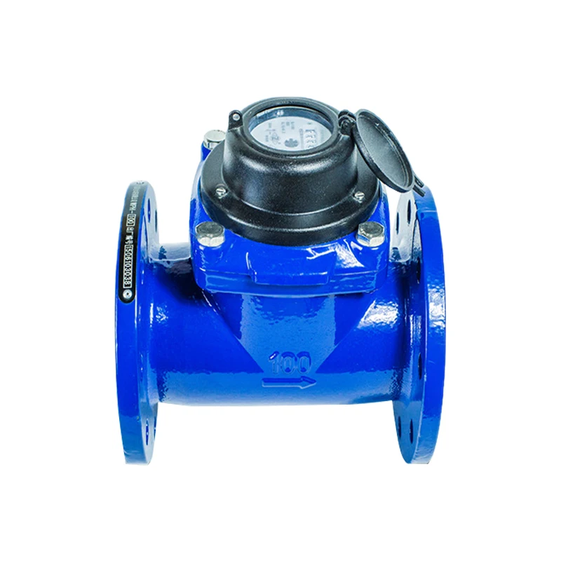 Horizontal screw-wing detachable water meter dry type plastic-sealed flange cold water meter for sale