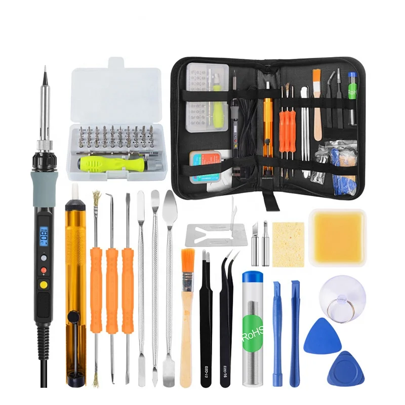 High Safety Level Cautin Soldering Gun 80 W Skyasia LCD Soldering Pen Set Fer A Souder Electric Soldering Iron Kit