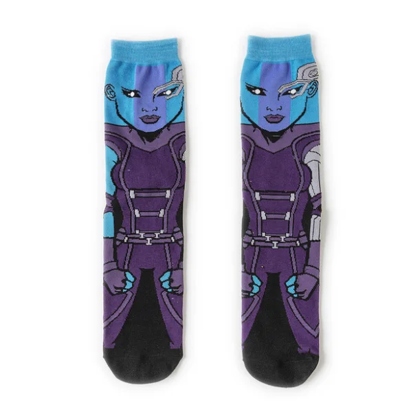 Quentin Dropshipping 2022 Hot New Anime Socks Cartoon Super Hero Socks Cotton Breathable Men Knitting Socks