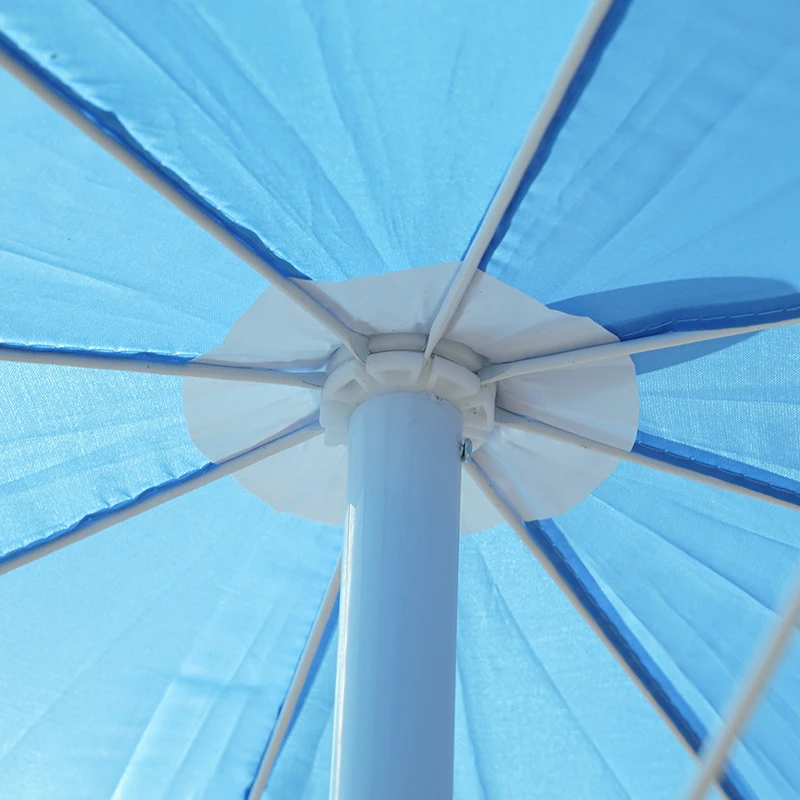 Sun Garden Parasol Beach Chair Umbrella Steel Aluminum Pole with Handrail and Four-corner Hook Spiral Tube Manufacturer Umbrella