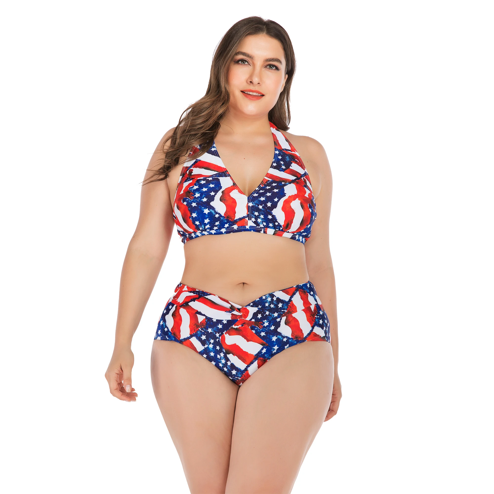 bathing suits American flag swimsuit Fashion Women Sexy Bikini Plus Size Swimwear & Beachwear