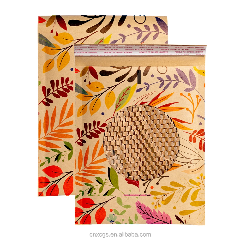 GRS Brown Kraft Honeycomb Padded Royal Mail Packing Envelopes Parcel Letter Bags with Custom Printing & Size