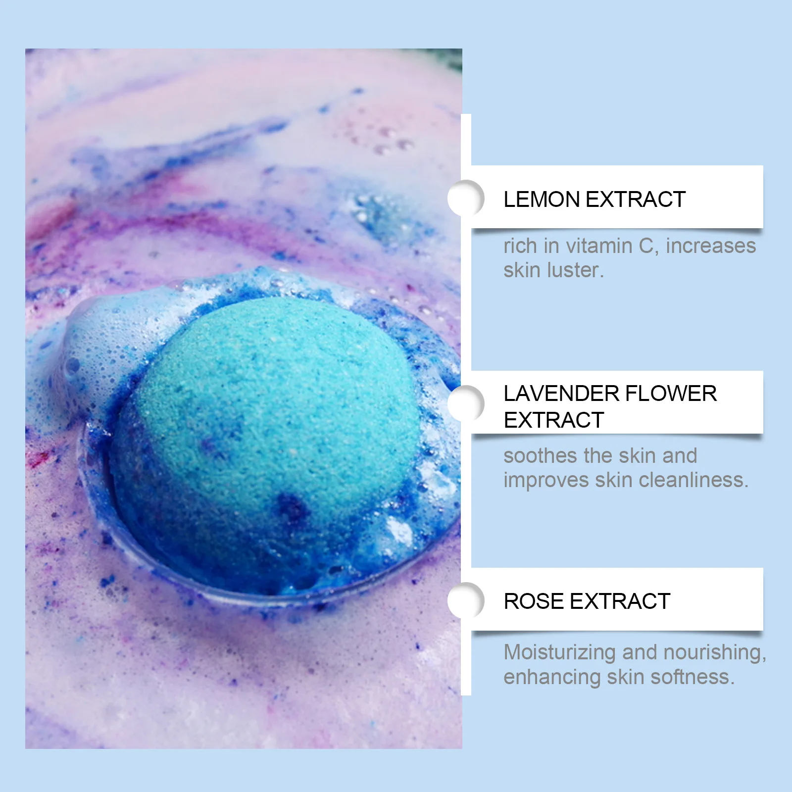 Bubble Bath Balls Fragrance Moisturizing Floral Long Lasting Scent Botanical Cleansing Skin Bubble Bath Balls
