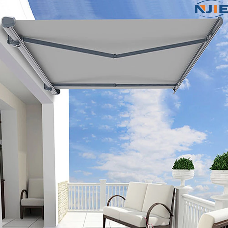 Best price gazebo electronic full box foldable stripe awning