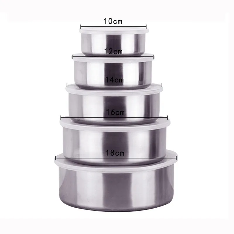 5 Pcs Modern Stainless Steel Warmer Set Kitchen Hot Pot Inner Lid Heatable Casserole Food Storage Container