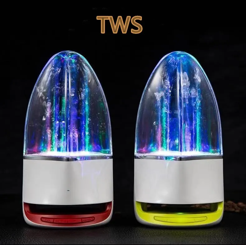 Оригинальный водяной танцующий беспроводной мини динамик супер бас аудио музыкальный плеер со светодиодной подсветкой мини-динамик
