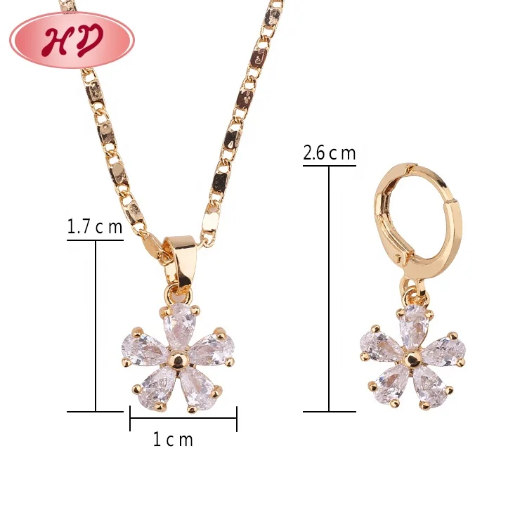 wholesale 2015 fashion female wedding accessories 18K gold plated zircon jewelry sets dubai bridal