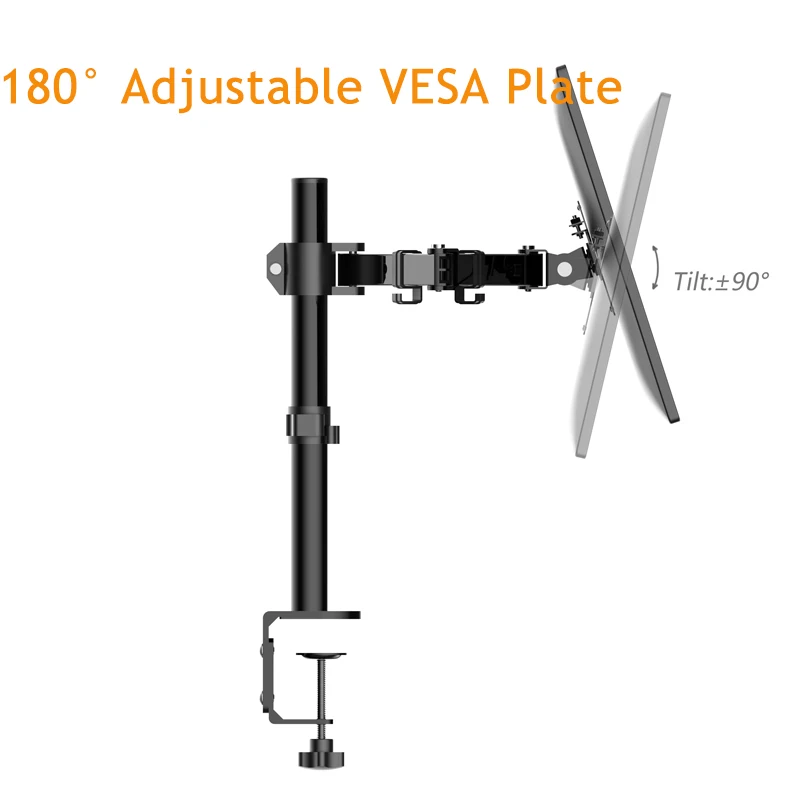 Универсальная эргономичная однорычажная Регулируемая макс. Vesa 100*100 мм Настольная компьютерная подставка для монитора 10-27 дюймов