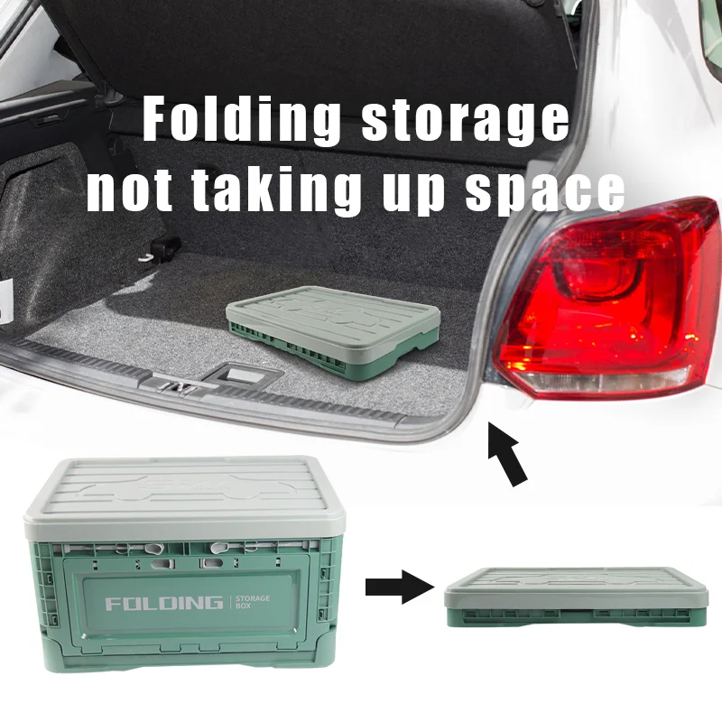 Folding Storage Boxes Camping Wooden Cover Collapsible Car Clothes Foldable Plastic Other Organizer Bins & Outdoor Storage Boxes