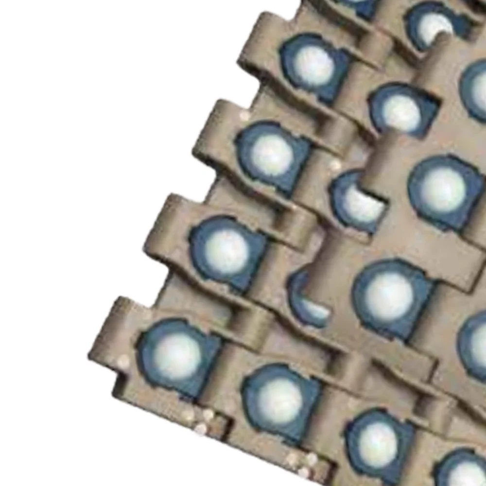 Amazon Hot Sale Coffee Color Sorting Packaging Plastic Profile Modular Conveyor Belt With Roller Top