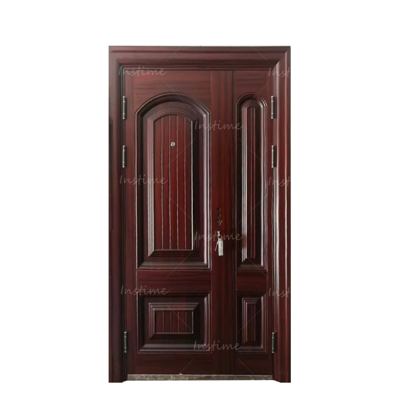 Instime Security Doors Hot Sell Best Quality Doors Metal Design Anti-Theft Main Gate Designs Steel Modern Entry Doors For House