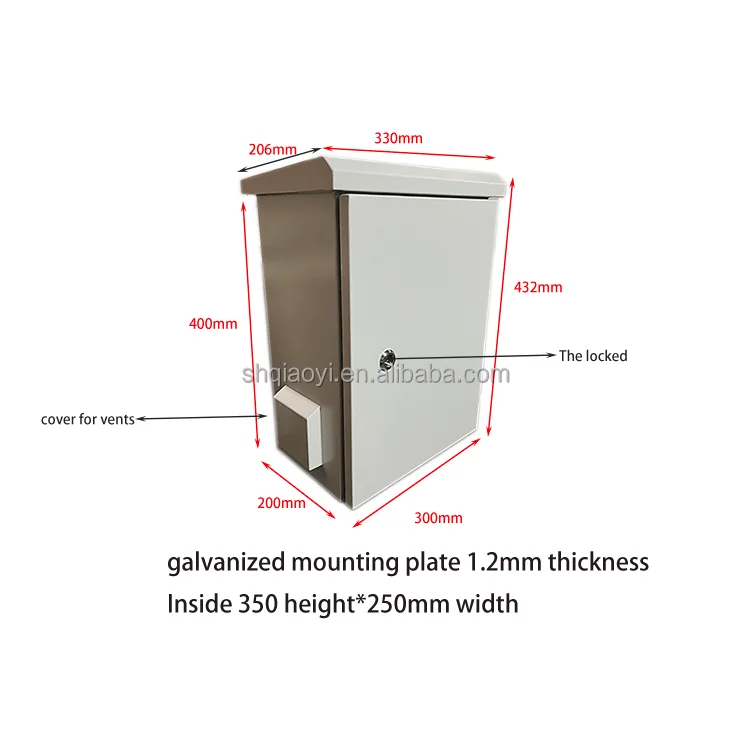Inner Door Wall Mounting Metal Enclosure Waterproof IP65 Electronic Box Cable Distribution Box Junction Box