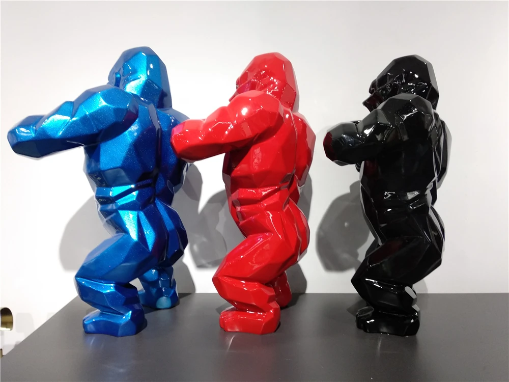 Высококачественная скульптура из стекловолокна статуя Gorilla