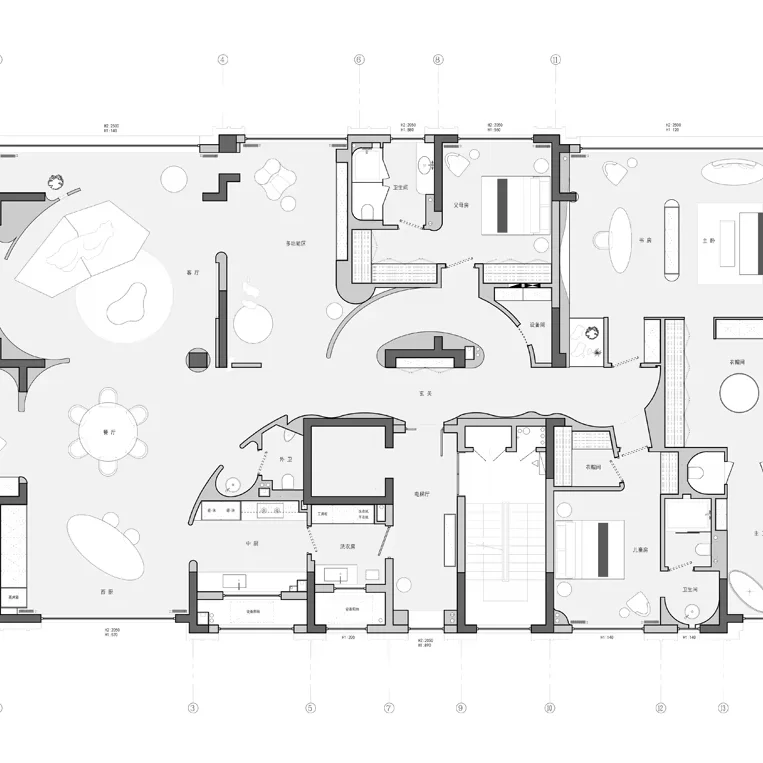 Sanhai house plans interior design architecture CAD construction real estate home floor plan flat contemporary concise drawings