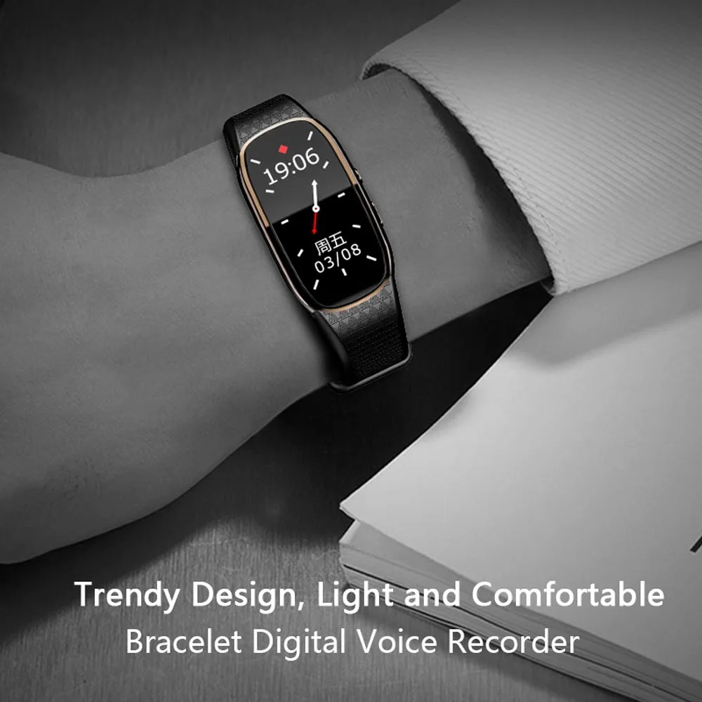 Voice Activate Digital Voice Recorder Watch Music Player Pedometer Smart Wristband Stealth Dictaphone PQ149