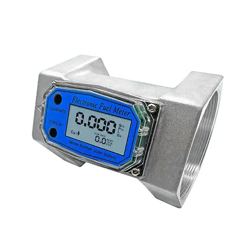 Mini 1inch Electronic Turbine Flow Meter Digital Diesel Fuel Gasoline Flowmeter