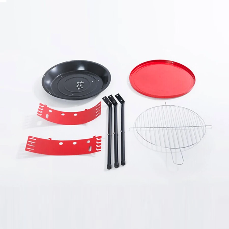 outdoor round shaped german mini 14 inch camping  kettle kamado grill bbq small portable charcoal grill