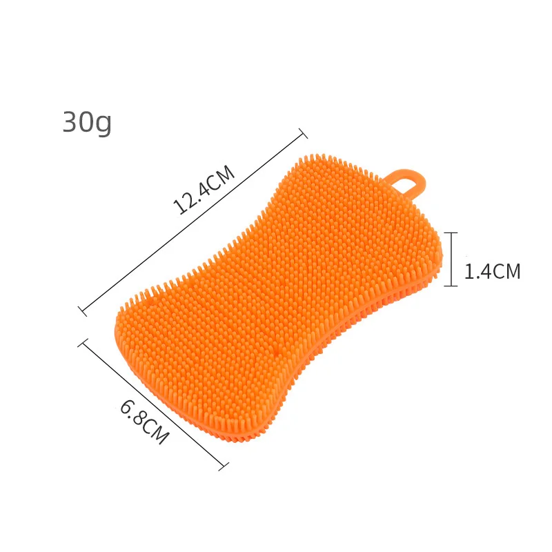 Factory customized silicone washing dish scrubber sponge bowl cleaning brush