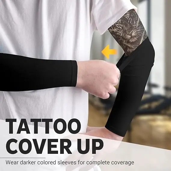 Elastic Outdoor Seamless Cycling Wear Ice Silk Fabric Cool Arm Sleeves Sleeves for Men & Women Unisex  Cycling Gloves