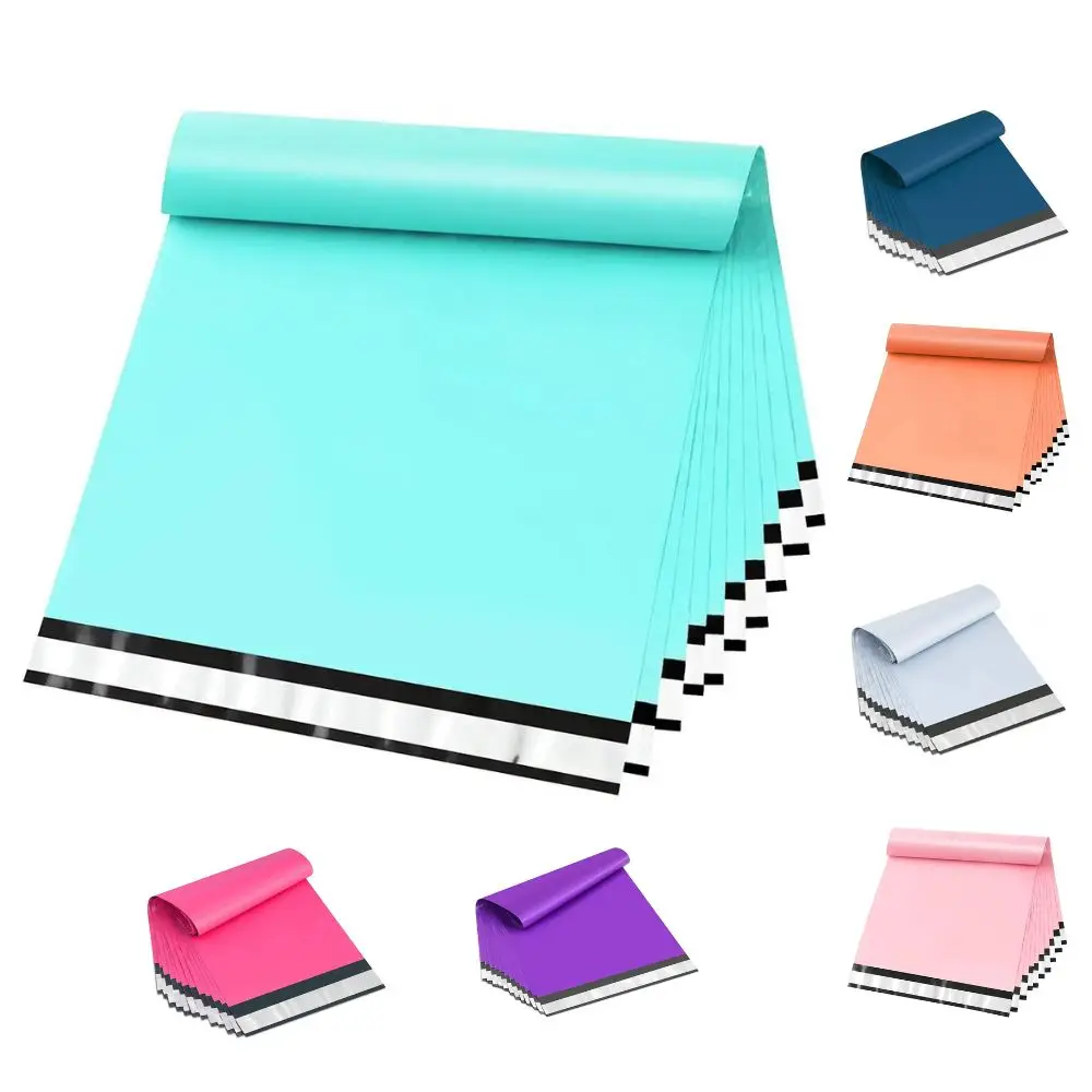PBAT PLA  Corns Biodegradable Custom Polymailer 10x13 Courier Plastic Shipping Envelope Bags Compostable Wholesale Teal Mailer