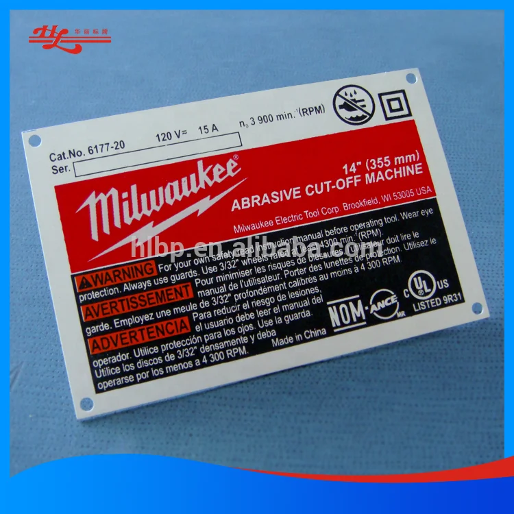 Custom Metal Brand Logo Label Tags Nameplate 3d Aluminium Logo Plate