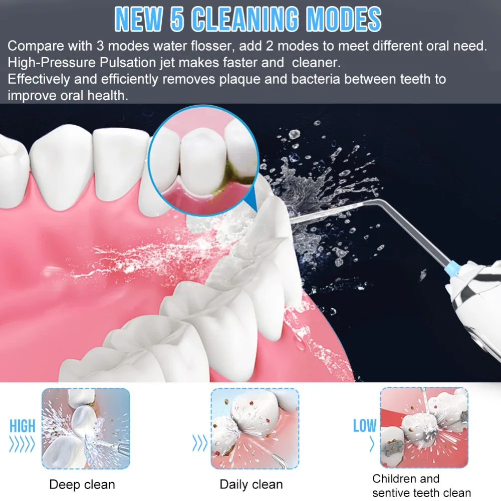 Professional Oral Teeth Irrigator Rechargeable Portable Dental Irrigator Teeth Clean Oral Dental Floss Water Jet Irrigator