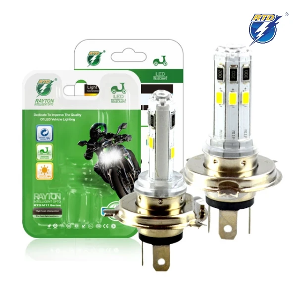 Мини светодиодные фары RTD для мотоцикла M11P H4 H6 P15D BA20D 850 лм, дальний и ближний свет, 12 В постоянного тока