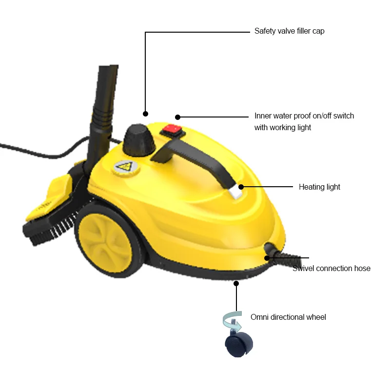 Portable Home Steam Mop Cleaner Machine Professional Car Sofa Carpet High Pressure Steam Cleaner
