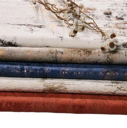 African 100% polyester golden printed sofa upholstery holland velvet fabric for hometextile fabric