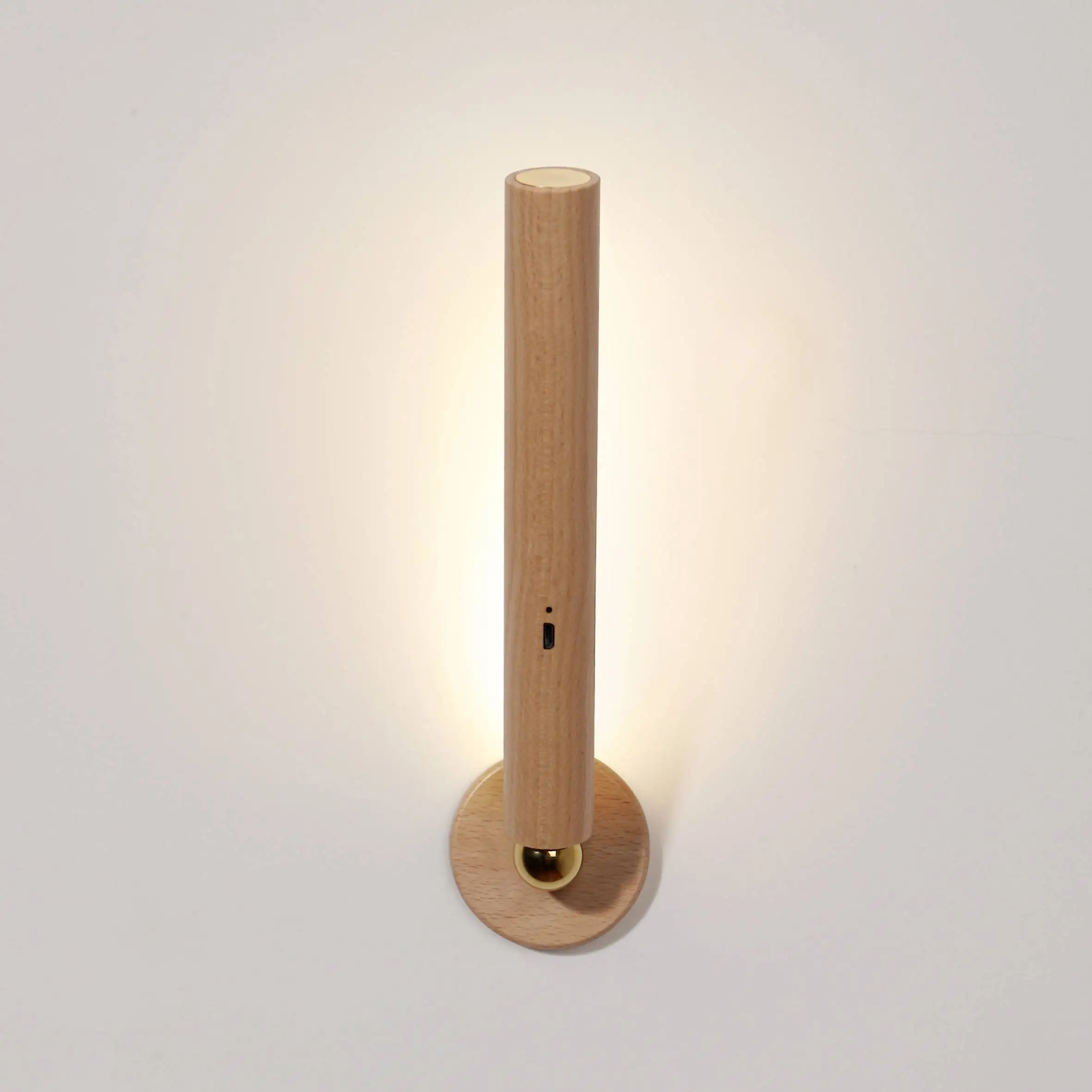 The Latest 2024 ODM/OEM Modern Wood Night Light for The Bedroom Bed Magnetic Base Removable Portable Night Light