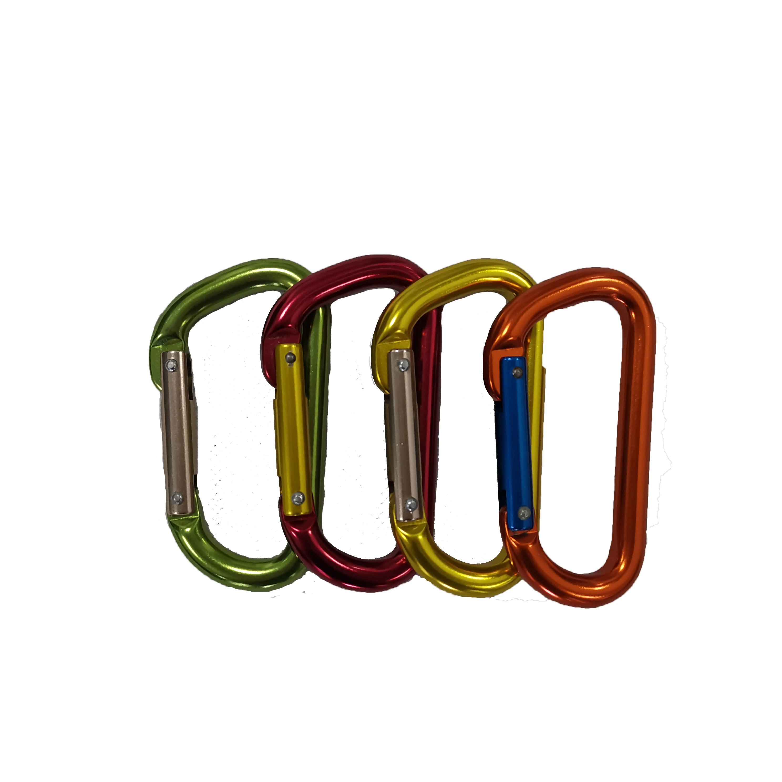 wholesale Manufacturer Custom Ultra-light Aviation Aluminum D Shape Wire Gate Carabiner Snap Hook Clip easy to carry