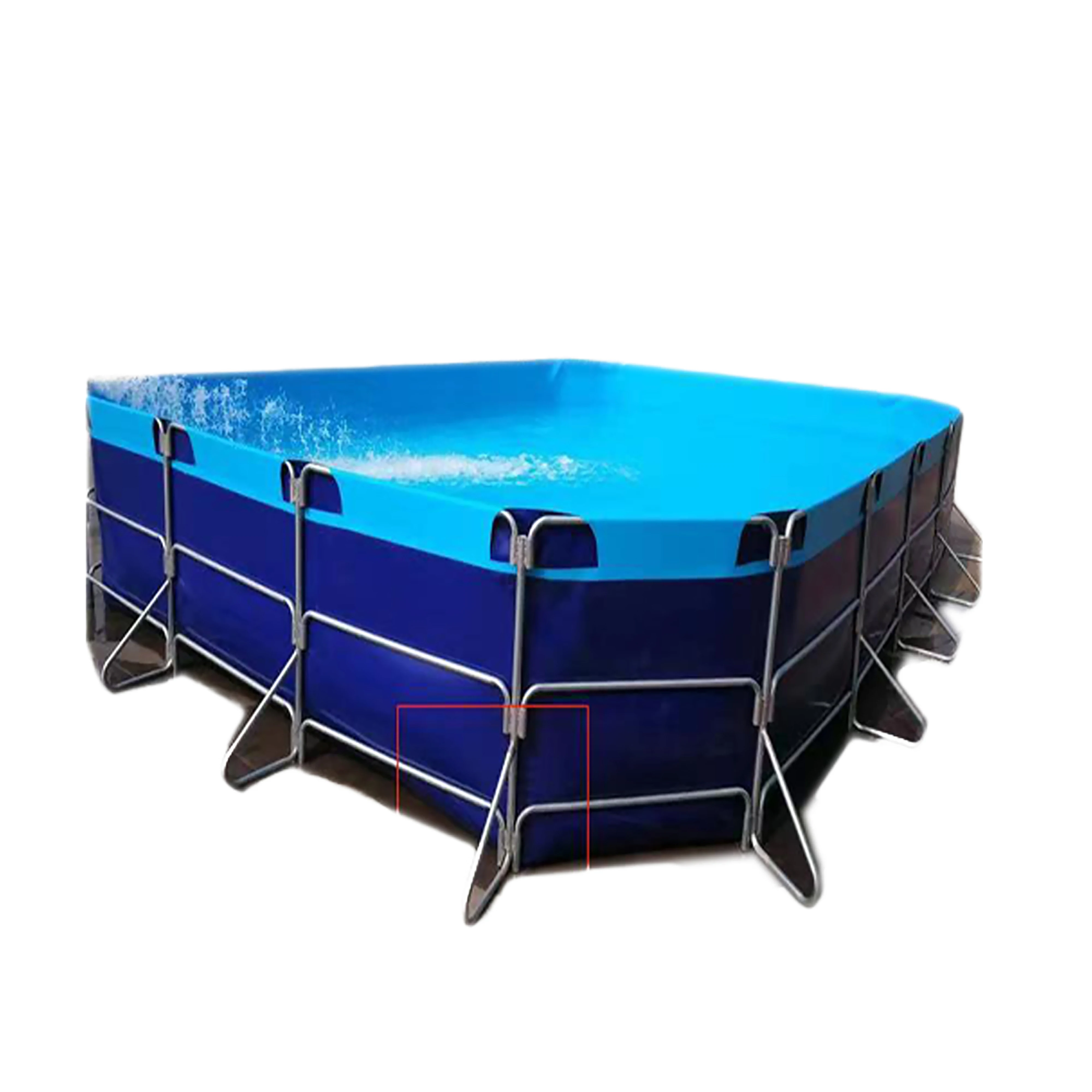 Movable farming fish tank PVC fishing poly tank customized raised fish ponds emergency storage frame water tank for firefighting