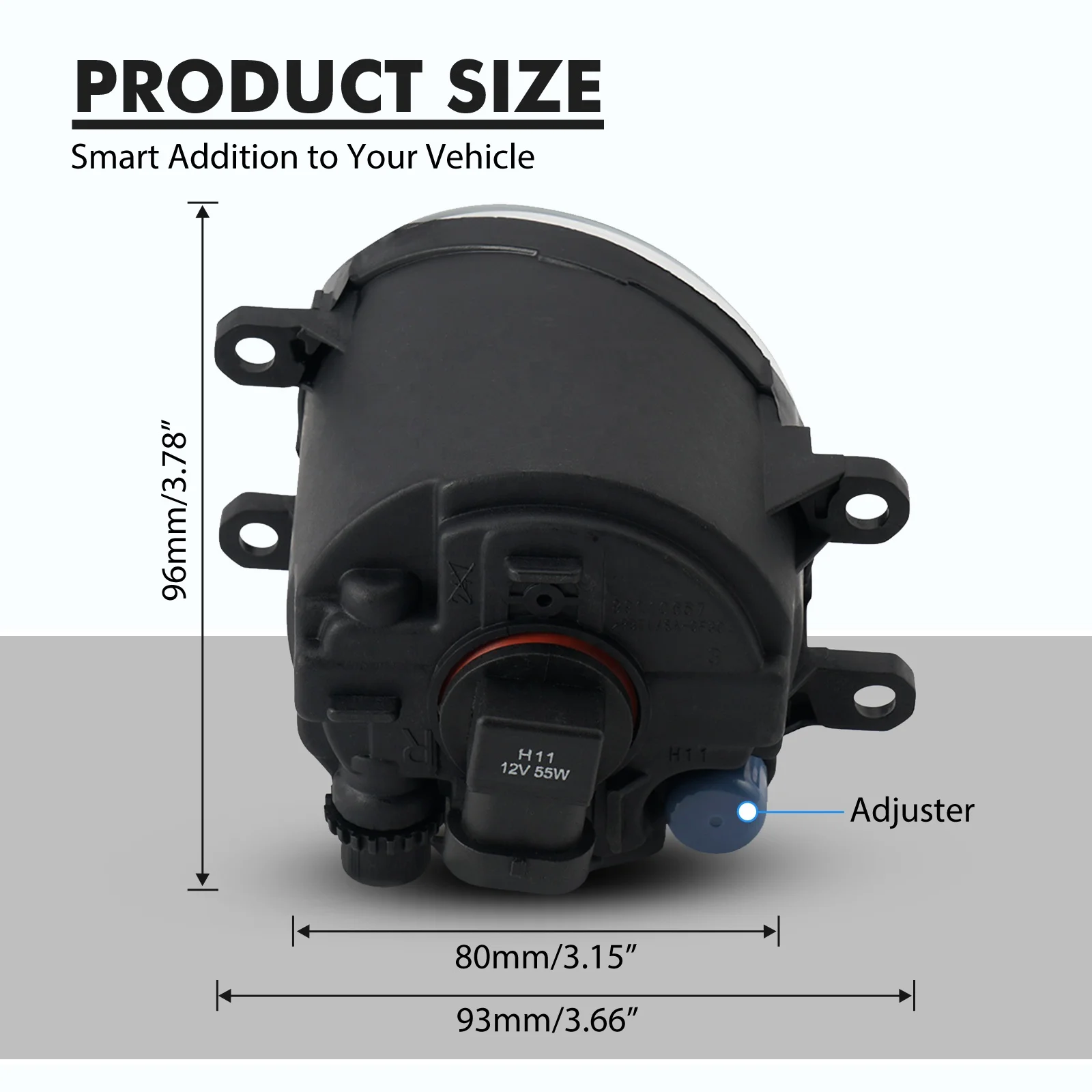 Bevinsee Front Bumper Driving Lamp Clear Fog Light Assembly Kit Headlight Projector Len LED For Toyota Yaris Hatchback 2006-2008