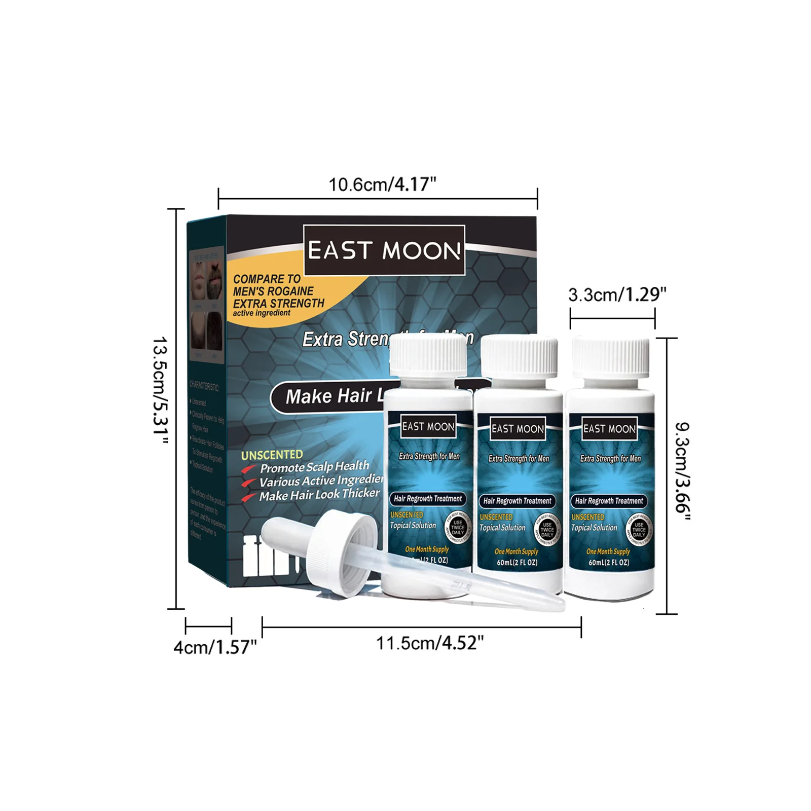 2024 Breakout product 60ml *3 bottles of Anti-hair loss Rapid HairGrowth Oil Hair Regeneration Treatment Serum for women and men