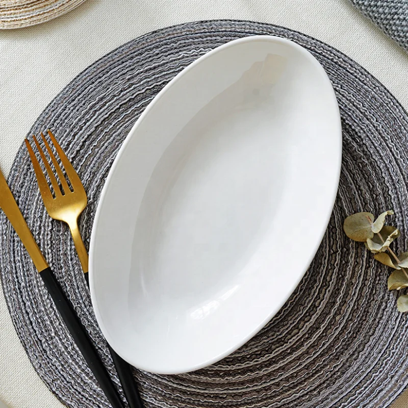 Wholesale Ceramic Dinner Plates White Porcelain  Dishes Plates Bone China charger plates  for home hotel restaurant