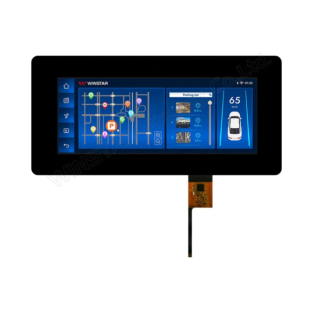 1920x720 Winstar IPS 12.3 inch TFT Display 1920x720 with PCAP supporting LVDS Interface 1920x720