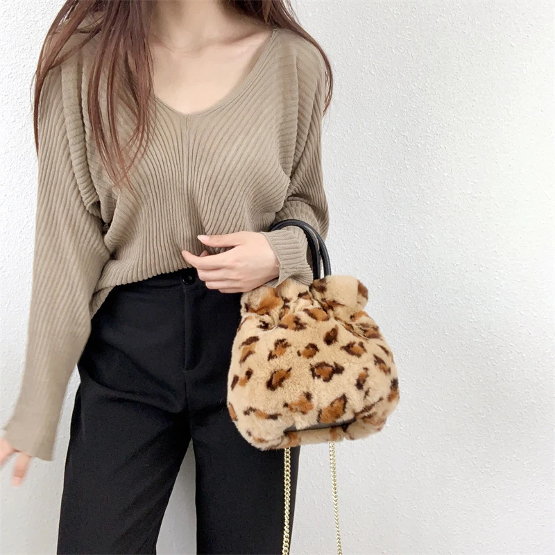 Real Rex rabbit fur tote bags women fur fashion shoulder bags custom color lady fur handbags