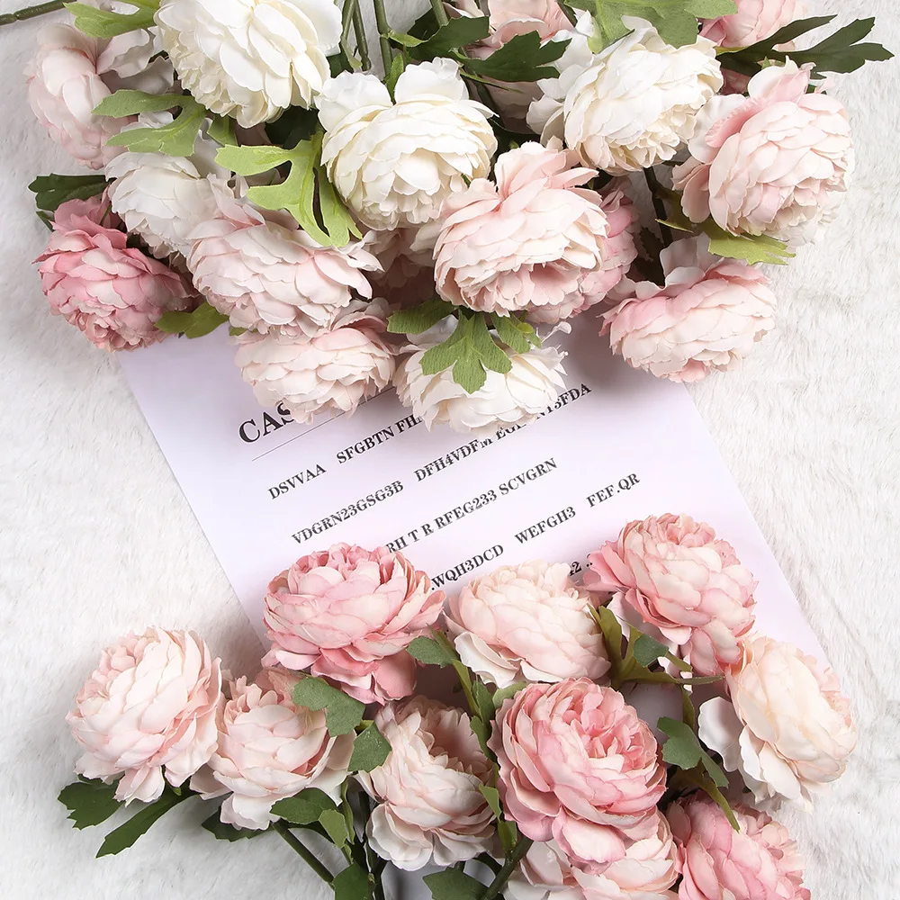wholesale artificial peony silk flower simulation flowers home wedding decoration artificial flowers