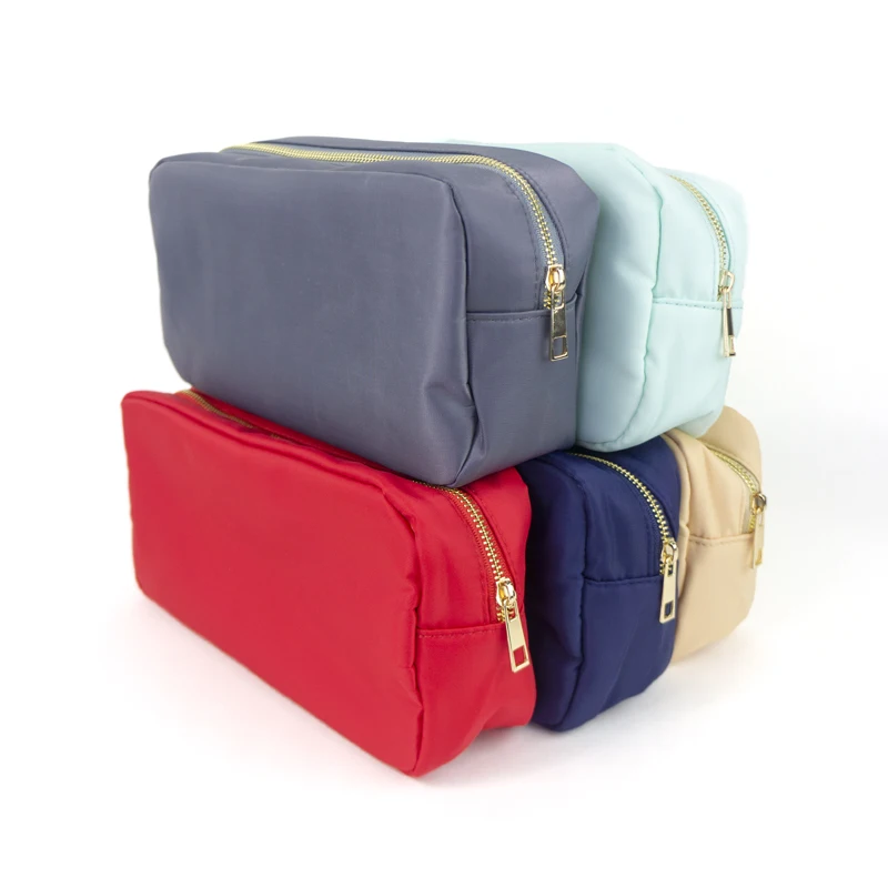 Journey Portable Cosmetic Bags Cosmetic Brush Cosmetics Storage Big Small Sizes Nylon Candy Colors Waterproof Women Make-up Bags