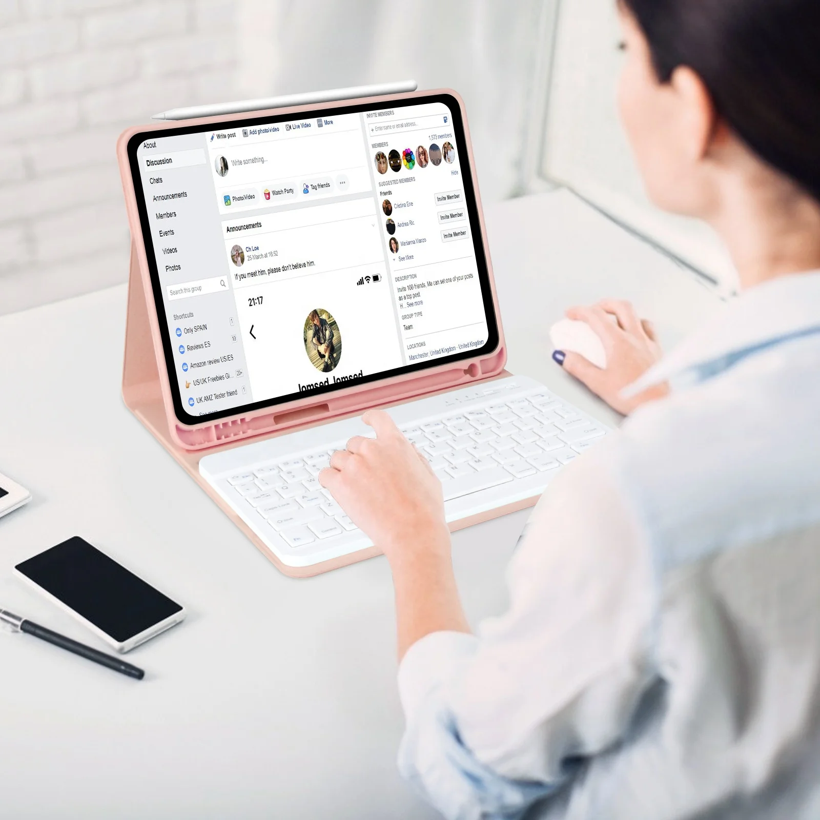 Wireless BT Keyboard for Ipad Air 4 Full Protection Auto Sleep Tablet Cover for Ipad Retail Box Silicon