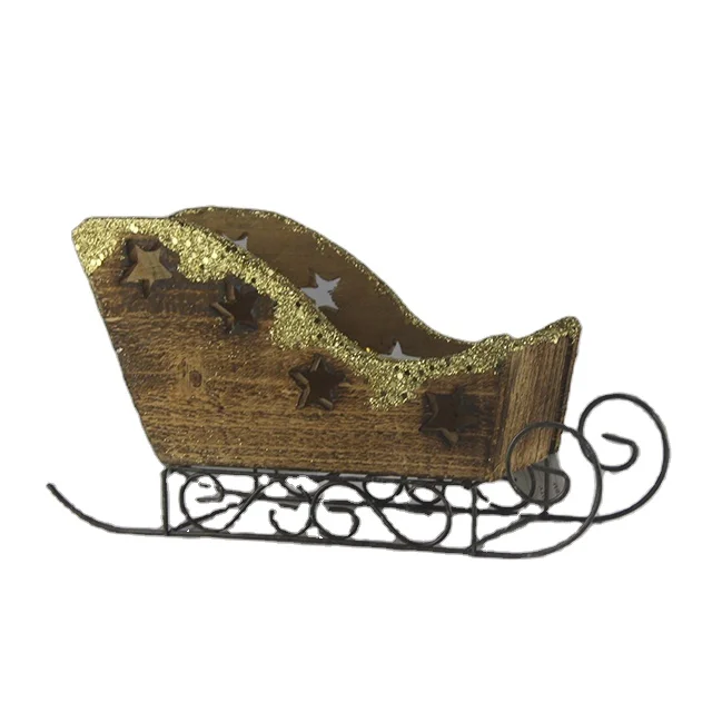 antique wooden crafts sled Santa sleigh sledge Christmas sleigh for festival home indoor decoration